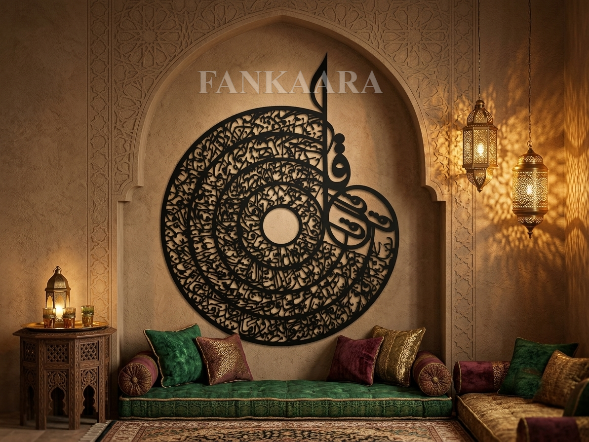 Four Qul | Islamic Calligraphy Metal Wall Art
