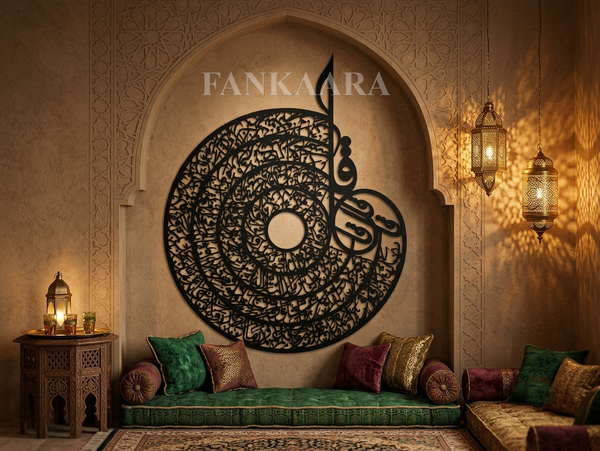 Four Qul | Islamic Calligraphy Metal Wall Art