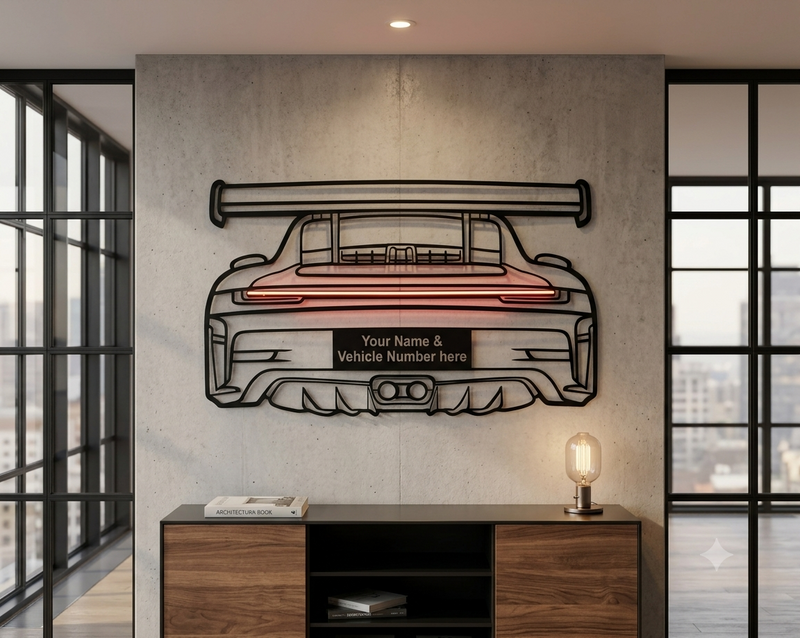 Personalized Car Metal Wall Art | Name & Number