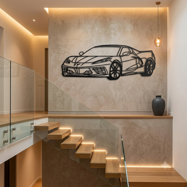 Velocity Line | Modern Performance Car Metal Wall Art