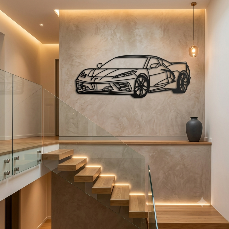 Velocity Line | Modern Performance Car Metal Wall Art