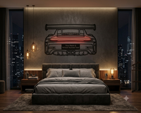 Personalized Car Metal Wall Art | Name & Number