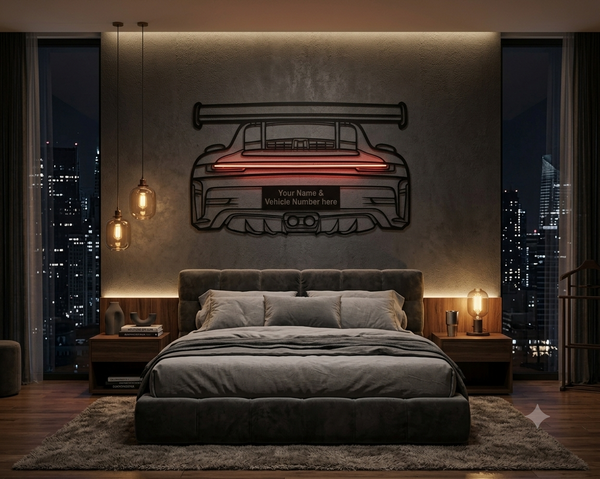Personalized Car Metal Wall Art | Name & Number